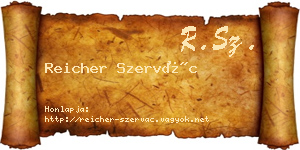 Reicher Szervác névjegykártya
